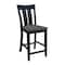 International Concepts Ava Solid Wood Counter Height Bar Stool - 24" Seat Height - Coal S75-132 - alternate 4